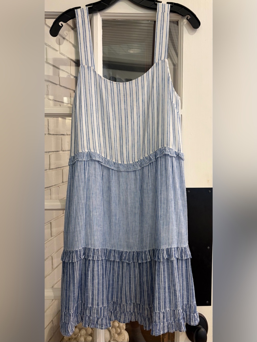 NWOT/Rails”Sandy” and White Striped Ruffle Mini Dress/SzMedium - Picture 3 of 13